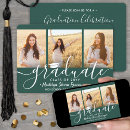 Search for green and white graduation invitations Simple