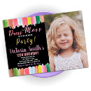 Search for paint birthday invitations Girl