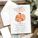 Search for watercolor pumpkin baby shower invitations Gender neutral
