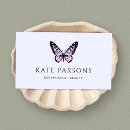Search for purple butterfly business cards Feminine