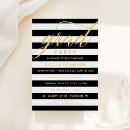 Search for black and white stripe graduation invitations Modern