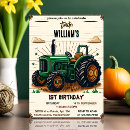 Search for tractor 1st birthday invitations Barnyard