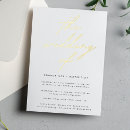 Search for elegant gold foil wedding invitations Formal