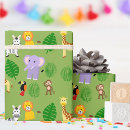 Search for wild animals wrapping paper Calling all party animals