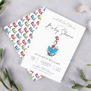 Search for dr seuss invitations Red and blue
