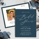Search for blue bridal shower invitations Chic