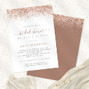 Search for rose gold glitter bridal shower invitations Trendy