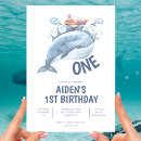 Search for whale birthday invitations Boy