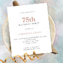 Search for seventy fifth birthday invitations Simple