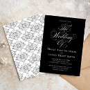 Search for black white damask wedding invitations Classic