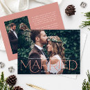 Search for christmas wedding announcement cards Married and merry
