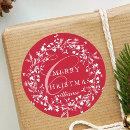 Search for white flower wreath stickers Merry christmas