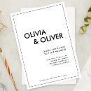 Search for modern typography invitations Black and white