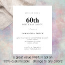Search for simple 60th birthday invitations Minimalist