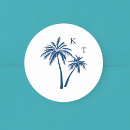 Search for palm tree wedding stickers Minimalist