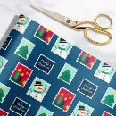 Search for blue stamps gift wrap Mail