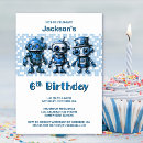 Search for 6th birthday invitations Blue