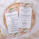 Search for floral wedding programs Pastel