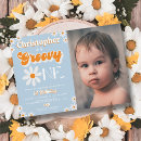 Search for boy 1st birthday invitations Retro