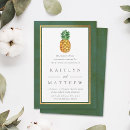 Search for gold pineapple wedding invitations Hawaiian