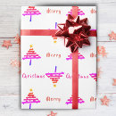 Search for rainbow christmas tree wrapping paper Pink