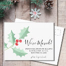 Search for holly berries invitations Watercolor