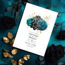 Search for teal black gold wedding invitations Floral