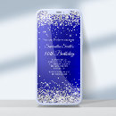Search for royal blue silver birthday invitations Metallic