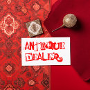 Search for antique dealer business cards White