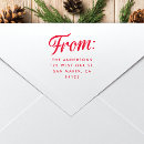 Search for christmas return address rubber stamps Modern