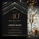 Search for formal 40th birthday invitations Classy