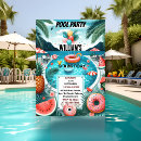 Search for 13th pool birthday invitations Summer
