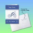 Search for funny cycling birthday cards Blue