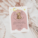Search for pink moon baby shower invitations We can bearly wait