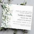 Search for forest green bridal shower invitations Watercolor eucalyptus leaves boho
