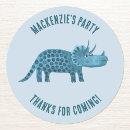 Search for dinosaur birthday thank you stickers Blue