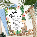 Search for tropical floral baby shower invitations Safari