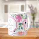 Search for forty birthday mugs Floral