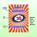 Search for 30 birthday cards 30 years old