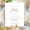 Search for 40th 4x5 invitations Minimalist