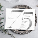 Search for silver 75th birthday invitations Elegant