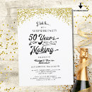 Search for surprise 50th anniversary invitations Typography