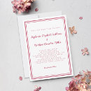 Search for red and white wedding invitations Script