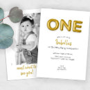 Search for foil 1st birthday invitations Modern