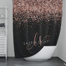 Search for black and blush pink shower curtains Girly