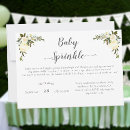 Search for floral baby sprinkle invitations Elegant