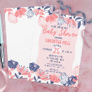 Search for pink blue flowers baby shower invitations Mother to be
