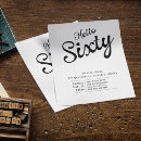 Search for sixty birthday invitations Black and white