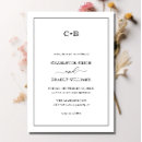 Search for frame monogram stamp wedding invitations Traditional classic classy