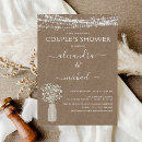 Search for barn bridal shower invitations String lights